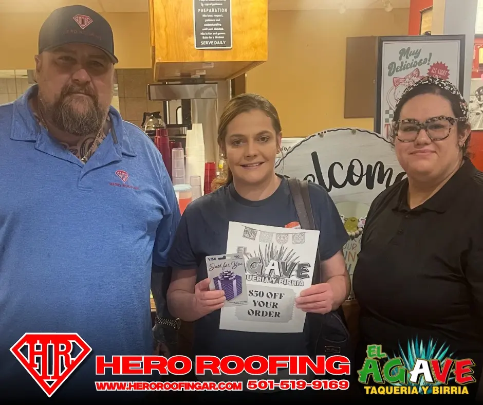 Hero Roofing partnering with El Agave Taqueria y Birria, a local Central Arkansas restaurant